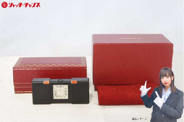 電池交換済 稼働品 Cartier カルティエ トラベルクロック アラーム