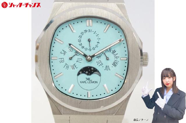 電池交換済 稼働品 KARL-LEIMON カルレイモン マジェスティ ターコイズ
