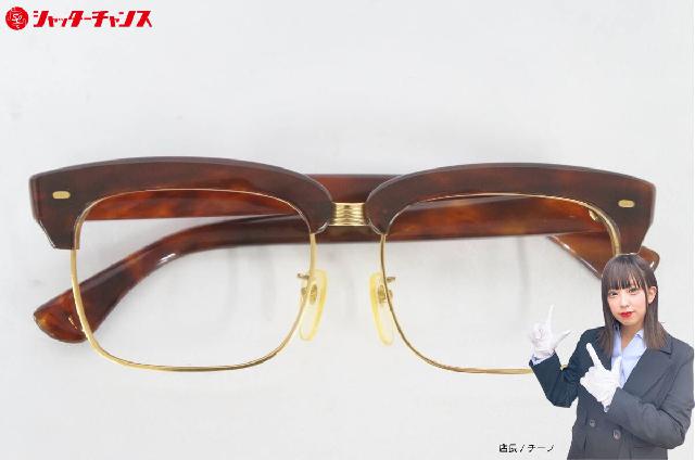 鼈甲 べっ甲 K18金具 総重量:約45.2g メガネフレーム デッドストック