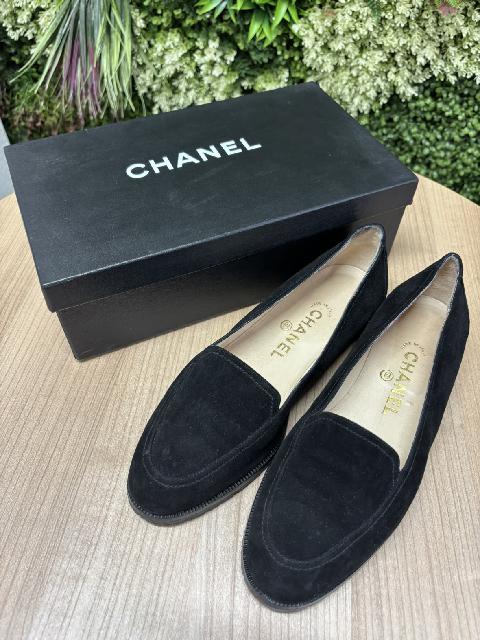 CHANEL（シャネル） ローファー（ブラックスエード素材） （ シャネル