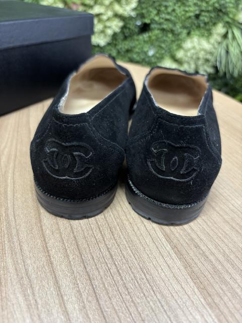 シャネル　ローファー【大掃除価格】 CHANEL（シャネル） ローファー（ブラックスエード素材） （ シャネル
