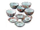 有田焼 鍋島地紋 古伊万里小鉢と小皿揃10点…