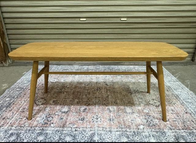 無印良品 オーク材ベンチ・丸脚 美品 廃盤