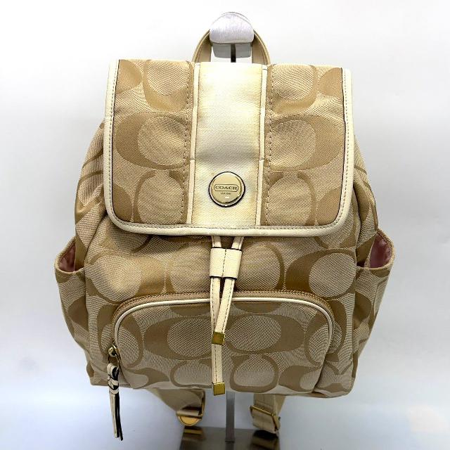 COACH コーチ シグネチャー キャンバス レザー バッグパック リュック
