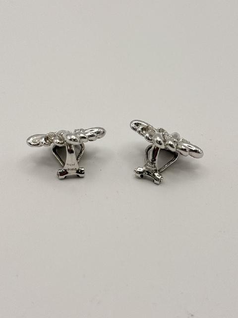 K14 Pt900 コンビ イヤリング