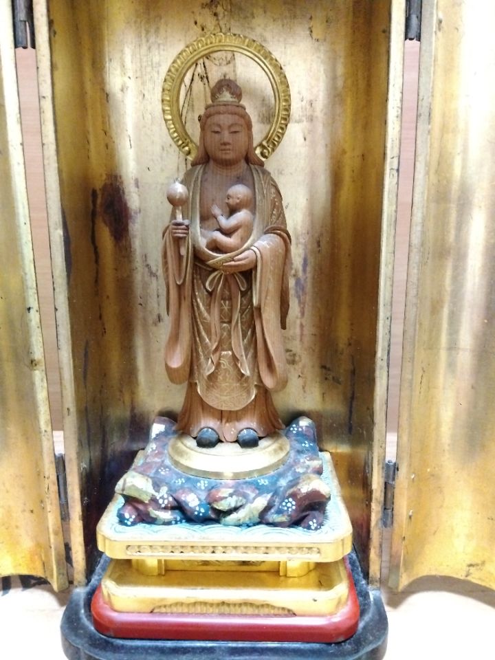 鬼子母神 木彫