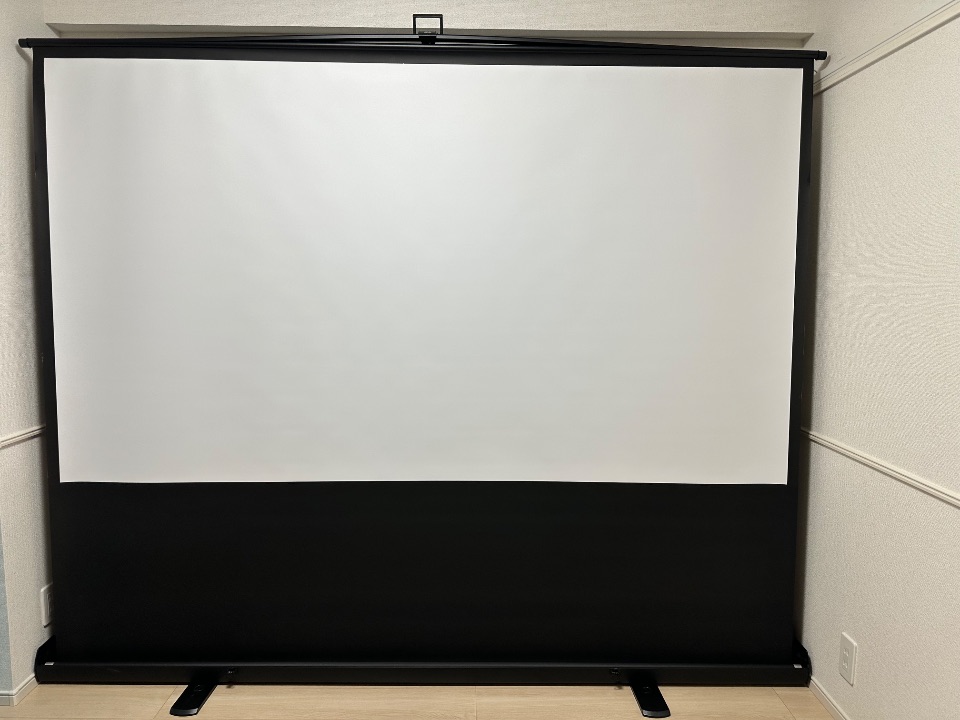 プロジェクタースクリーン 100インチ ワイド,自立式,床置き式,パンタグラフ,大型,EEX-PSY2-100HDV　 フルHD 簡単設置