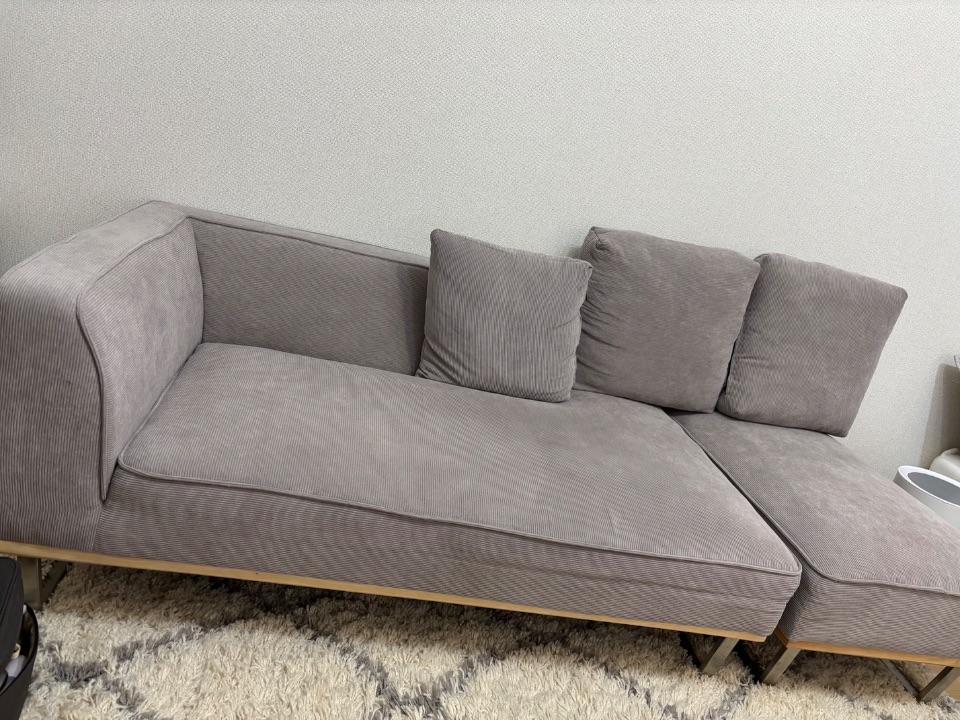 コーデュロイカウチソファ 三人掛