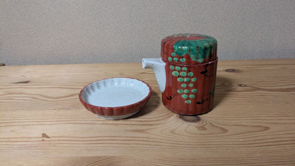 醤油差しセット（使用済み・九谷焼※）