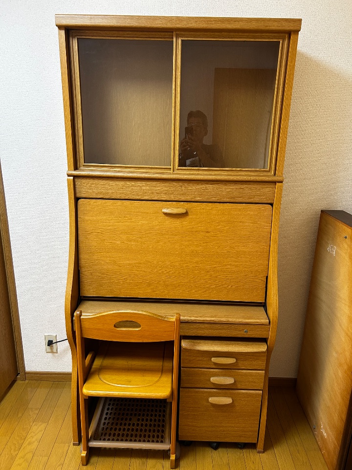 椅子付き簡易本棚机