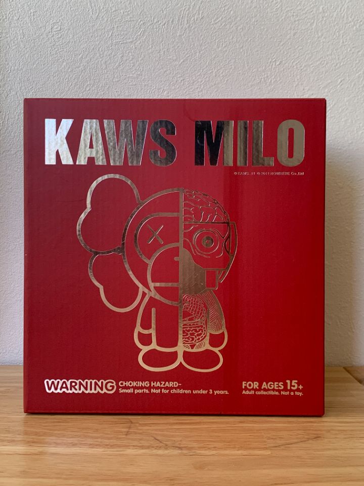 KAWS カウズ MILO マイロ 人体模型 茶猿 A BATHING APE × Original Fake オリジナルフェイク 赤箱